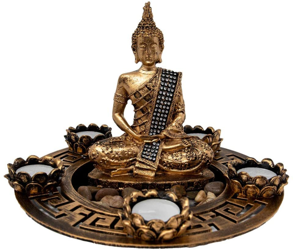 Buddha Deco Plate Bronze