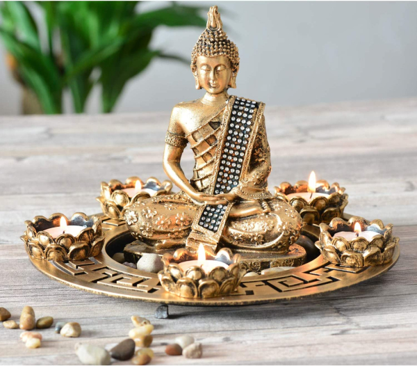 Buddha Deco Plate Bronze