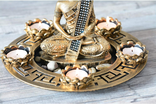 Buddha Deco Plate Bronze