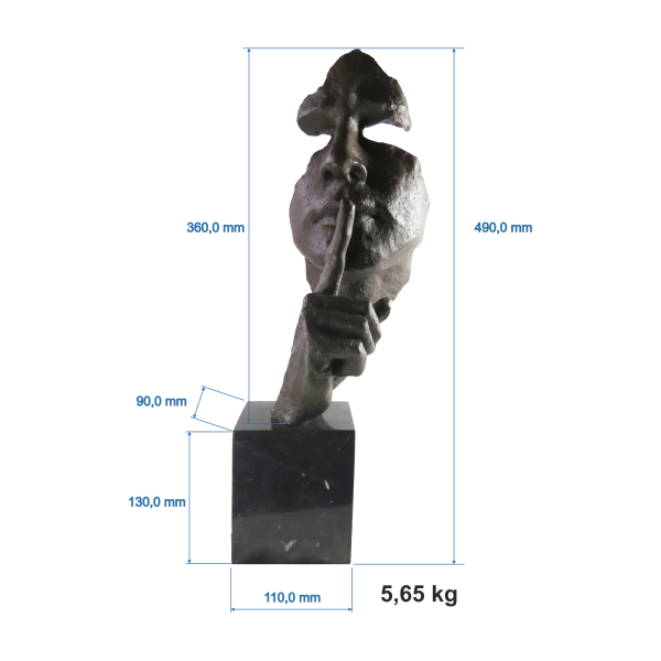 Skulptur "Stille", Hommage an Salvador Dali
